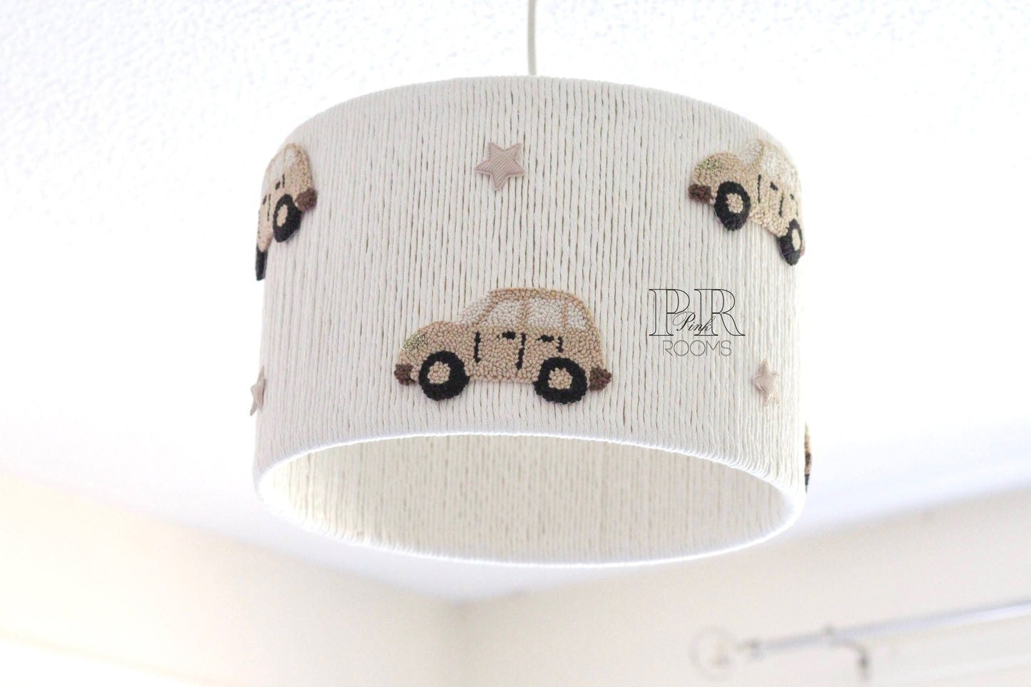 CAR LAMPSHADE decorated with cars