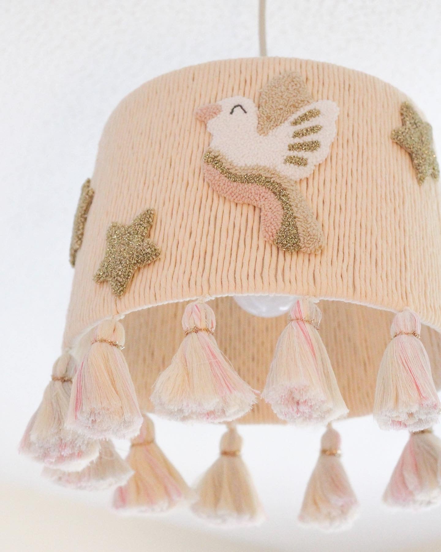 DOVE MACRAME LAMPSHADE, Perfect for a girl's room