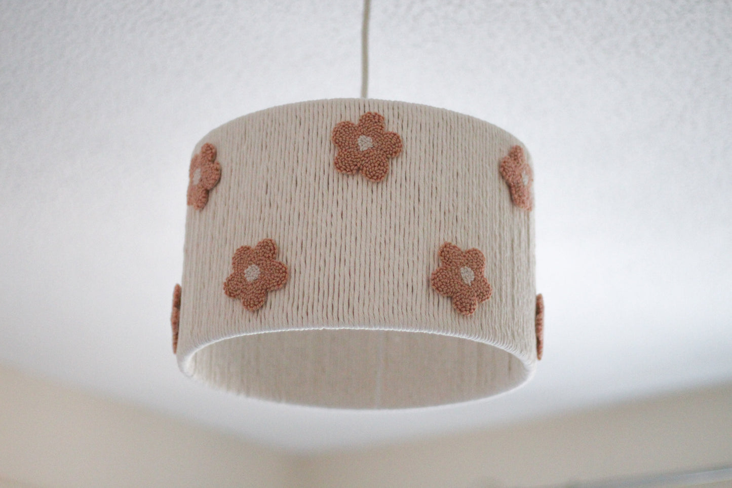 MISS BLOOM LAMPSHADE decorated with terracotta flowers