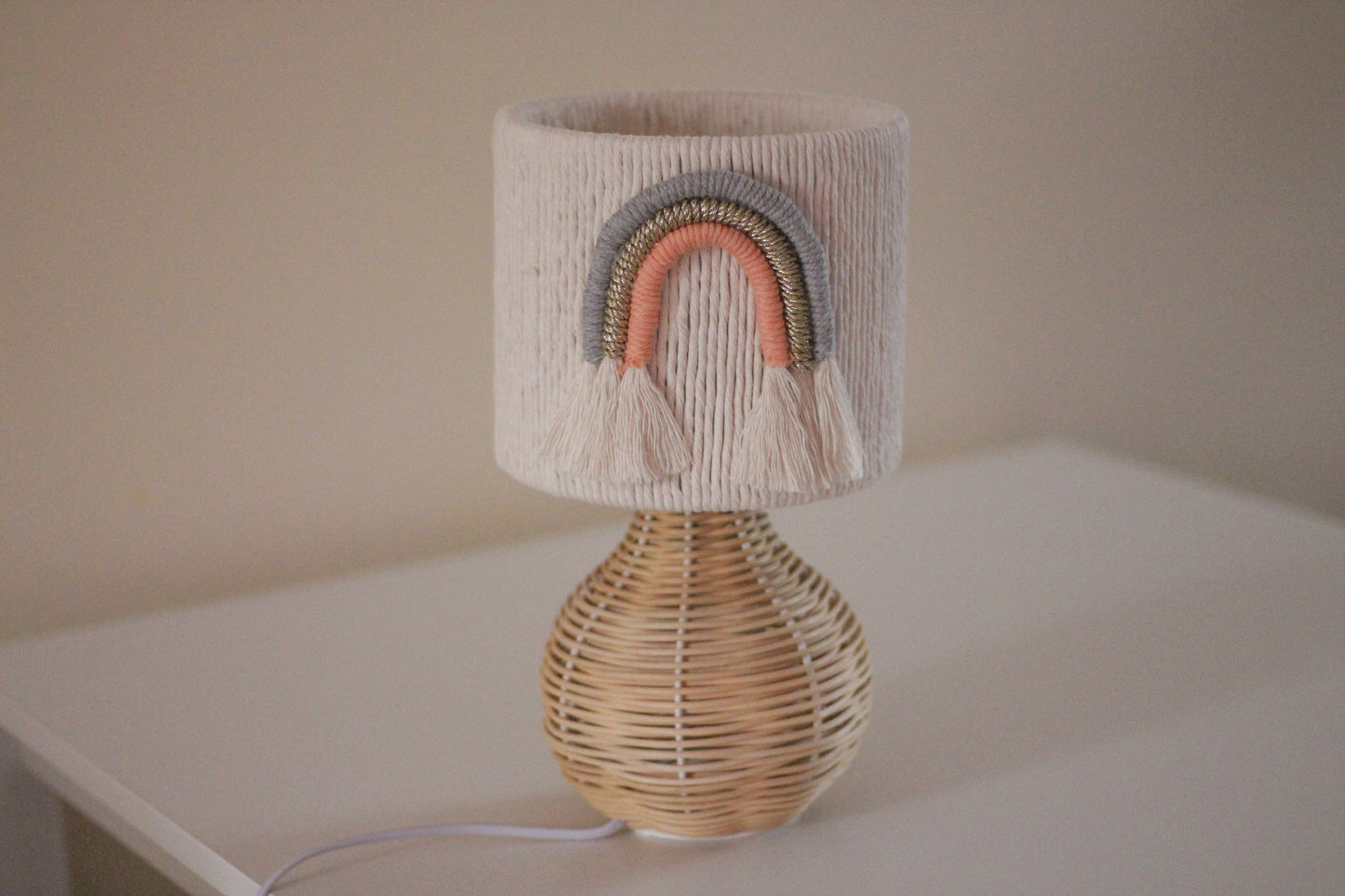 RAINBOW DELIGHT RATTAN LAMP