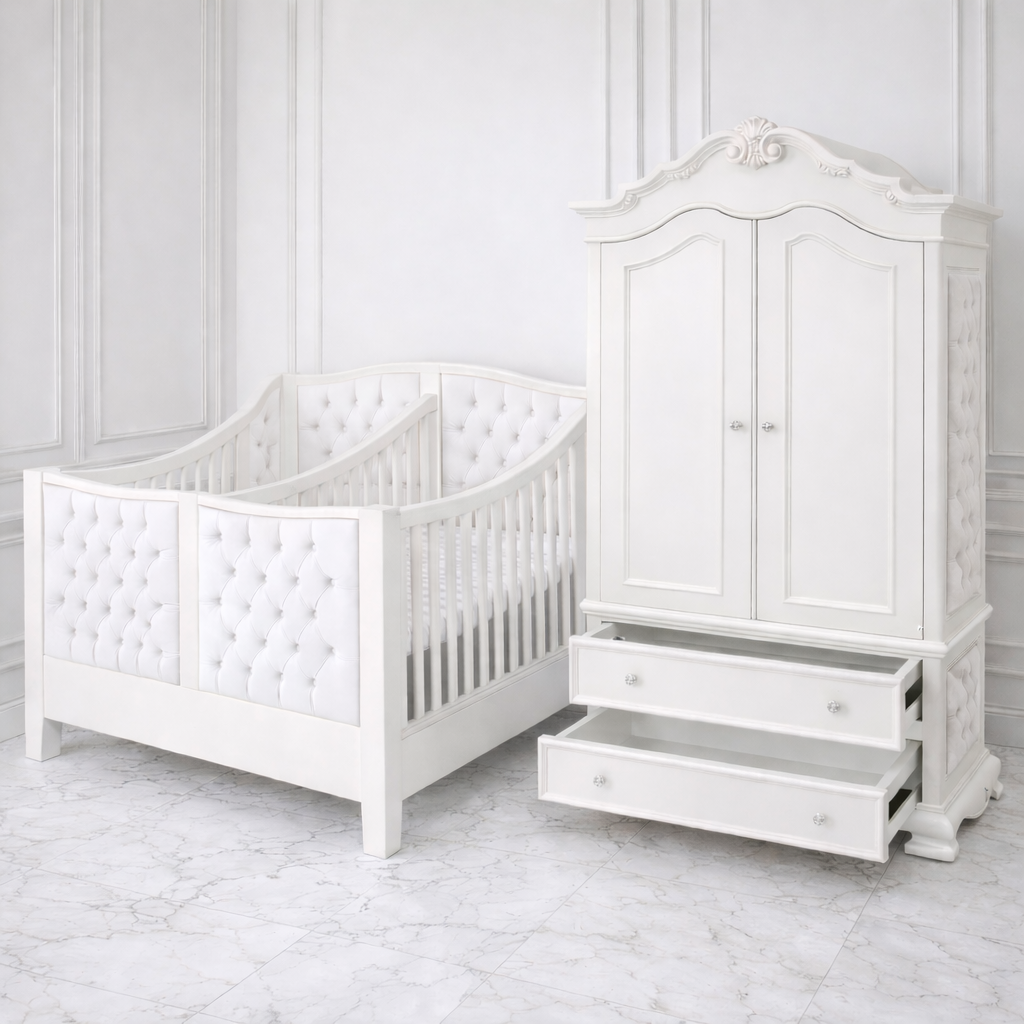 Bella Luxury Twin Cot with Wardrobe