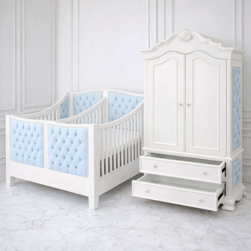 Bella Luxury Twin Cot with Wardrobe