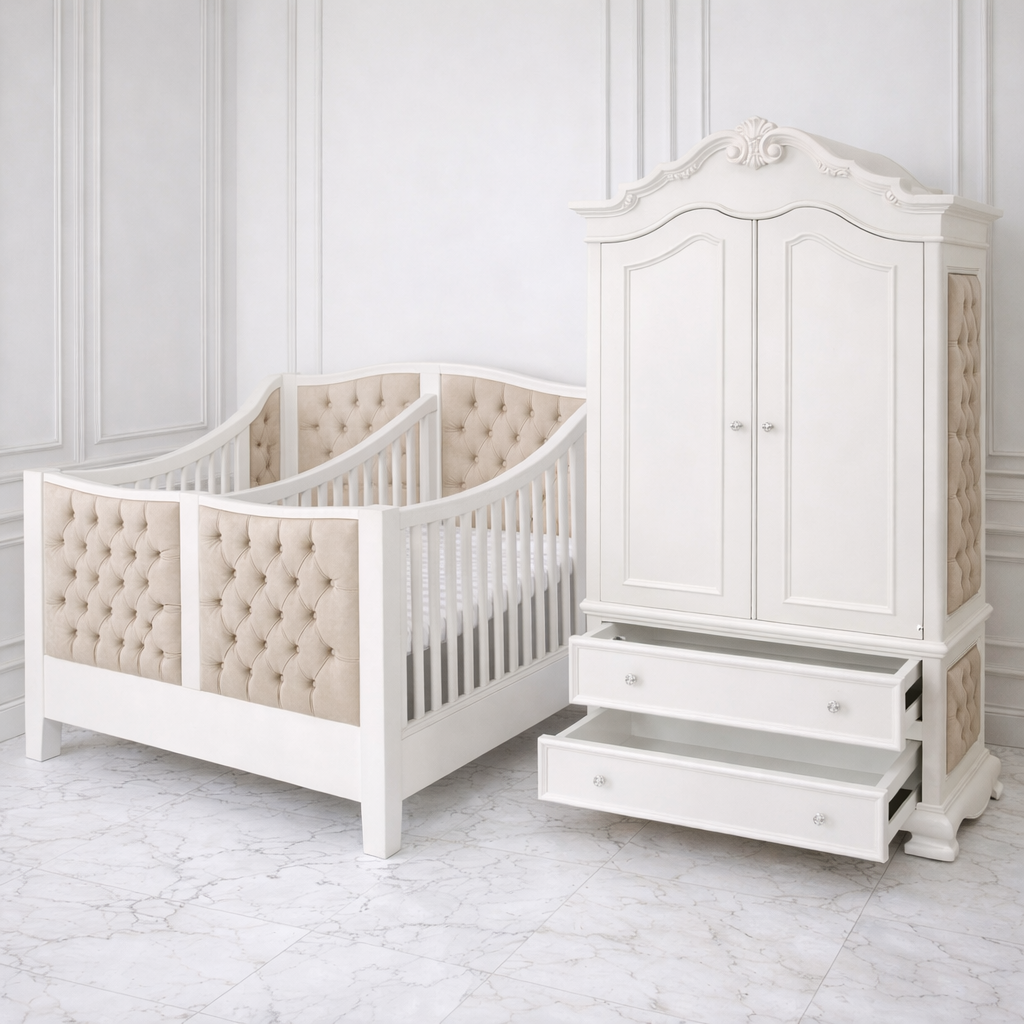 Bella Luxury Twin Cot with Wardrobe