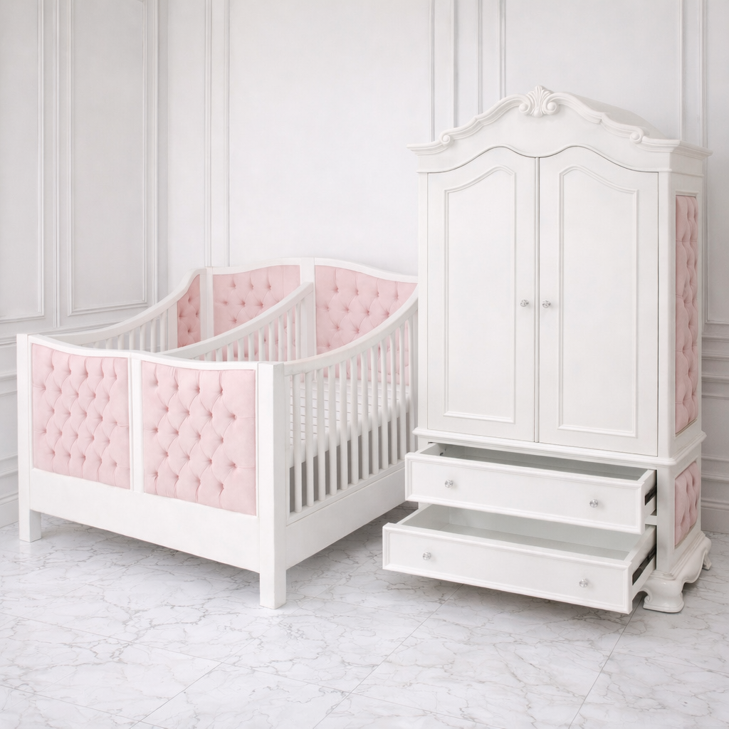 Bella Luxury Twin Cot with Wardrobe