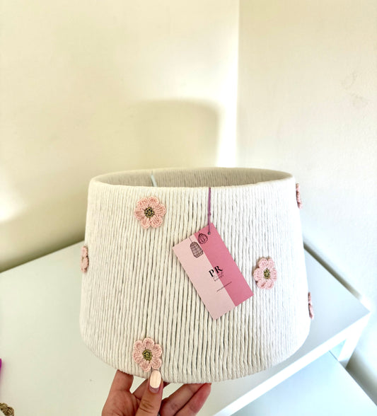HANDMADE CROCHET FLOWER LAMPSHADE