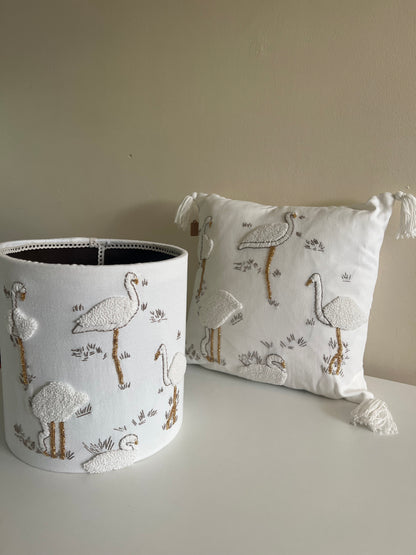 LUXURY FLAMINGO LAMP AND CUSHION COVER SET