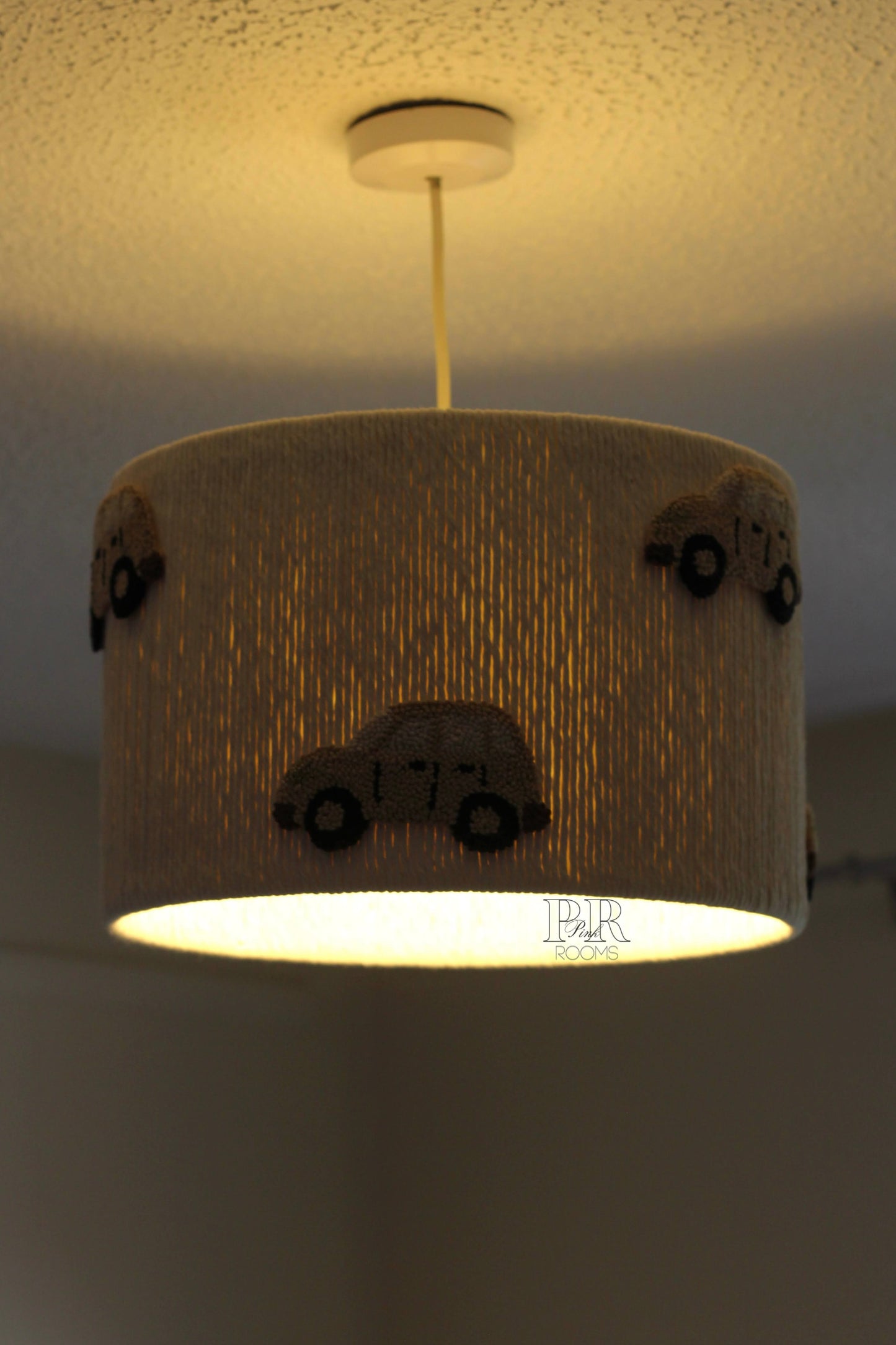 CAR LAMPSHADE decorated with cars