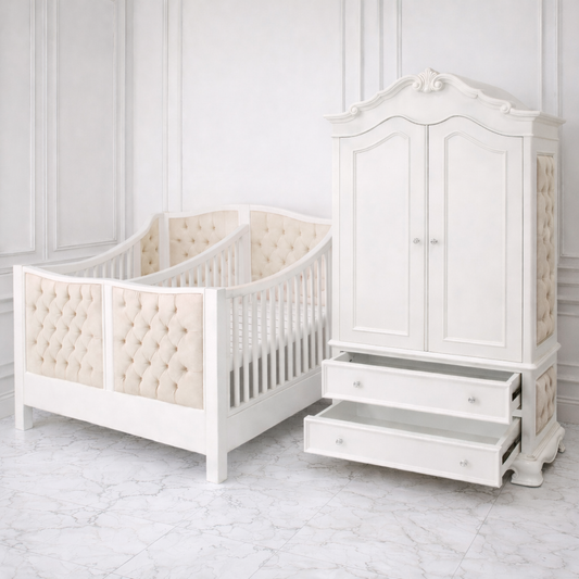 Bella Luxury Twin Cot with Wardrobe