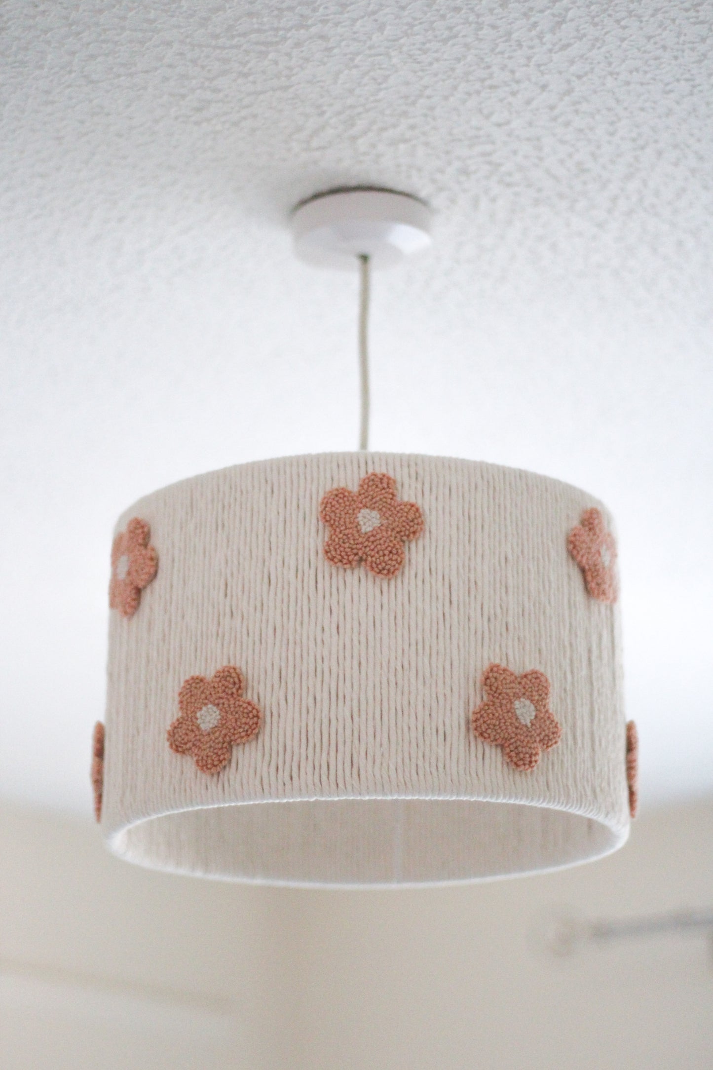 MISS BLOOM LAMPSHADE decorated with terracotta flowers