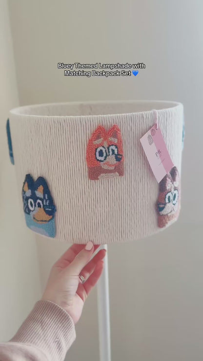 Bluey Themed Lampshade and Back Pack